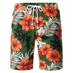 Mens 3D Digital Floral Casual Shorts